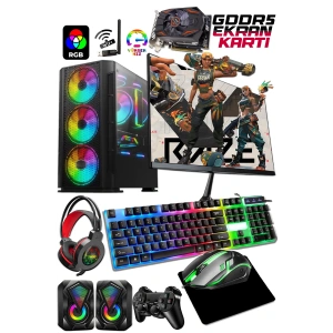 J-TECH G12703 i5-3470 16GB 256GB SSD R7240 4GB 19 FHD Oyuncu Masaüstü Bilgisayar