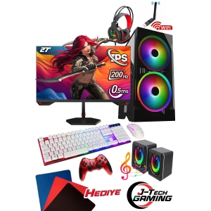 J-TECH G12709 i5-3470 16GB 256GB SSD R7240 4GB 27 200Hz 0.5MS IPS Oyuncu Masaüstü Bilgisayar