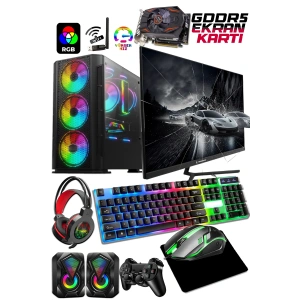 J-TECH G12714 i5-10400F 16GB 256GB SSD R7240 4GB 25 100Hz 1MS IPS Oyuncu Masaüstü Bilgisayar