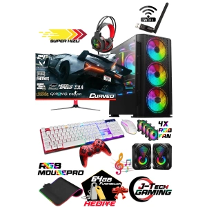 J-TECH G12728 i5 10400F 16GB RAM 512GB SSD R7240 4GB 24 Oyuncu Masaüstü Bilgisayar