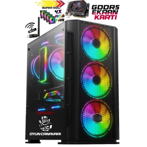 J-TECH G12731 i5 10400F 16GB 256GB SSD R7240 4GB Oyuncu Masaüstü Bilgisayarı