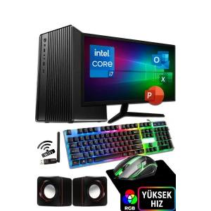 J-TECH P411 i7 2600 ( 8 Çekirdek ) 16GB 256GB SSD 19 Monitör Masaüstü Bilgisayar