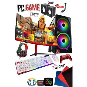 J-TECH Void i5-10400F 16GB RAM 256GB SSD 4GB R7240 24 Curved Oyuncu Bilgisayarı