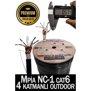 MPIA NC-1 Outdoor 305 Metre CAT6 FTP Dört Katmanlı Dış Ortam Network İnternet Kablosu