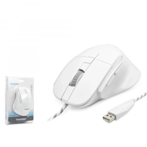 NODAR ND1209W USB Ergonomik Ofis Mouse 3600 DPI 7 Tuş Beyaz