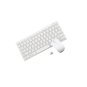 Platoon PL-395 Beyaz Renk Kaliteli Mini Kablosuz Klavye Mouse Set