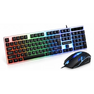 Platoon PL-357 RGB Işıklı USB Oyuncu Klavye ve Mouse Seti