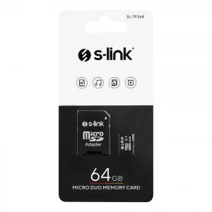 S-link SL-TF264 64 GB Class10 Adaptörlü Micro SD Kart Bellek