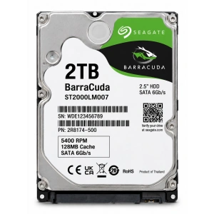 Seagate 2TB 2.5 SATA Güvenlik Kamera Kayıt Harddisk 5400RPM 128MB ST2000LM007