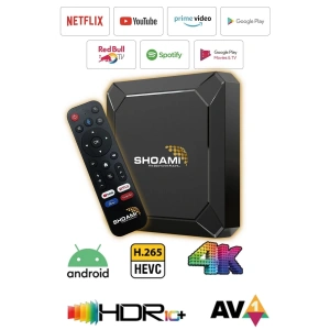 Shoami SH-SB3 4K 4GB/64GB Mediabox Sesli Komut Kumanda Android Hd Tv Box Mybox Netflix Youtube