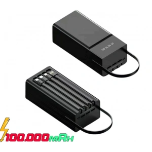 Sprange SR-P1000 100.000mAh 3xUSB Girişi 33W-PD 3in1 USB Kablo Power Type-C Şarj Girişi Kılıf Hediye