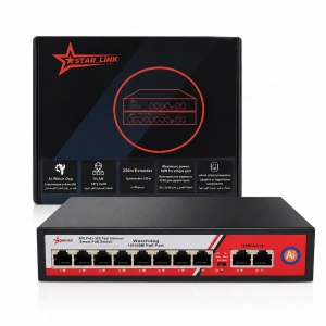 Star-Link STL-1008 120W 10/100 Mbps 8 Port Metal Kasa Poe Switch
