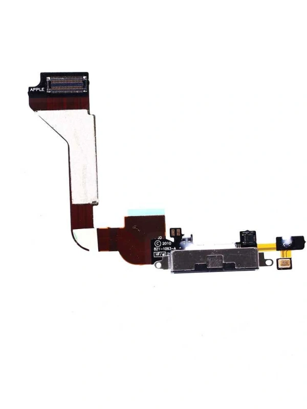 Apple Uyumlu iPhone 4 Şarj Soketli Film Flex Siyah