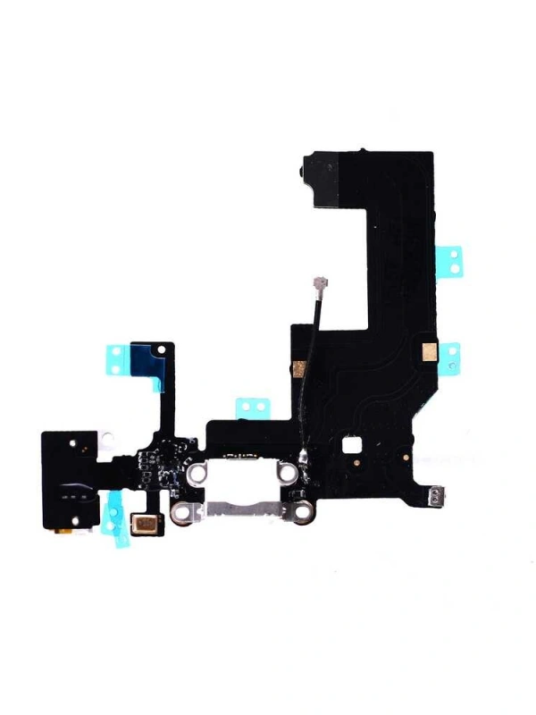 Apple Uyumlu iPhone 5 Kulaklık Soketli Şarj Soketli Film Flex Beyaz