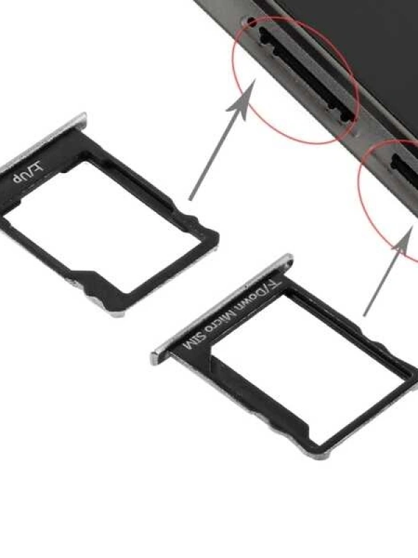 Huawei Uyumlu P8 Lite Sim ve MMC Kart Tepsisi Siyah