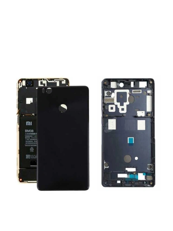 Xiaomi Uyumlu Mi 4s Kasa Kapak Siyah Çıtalı