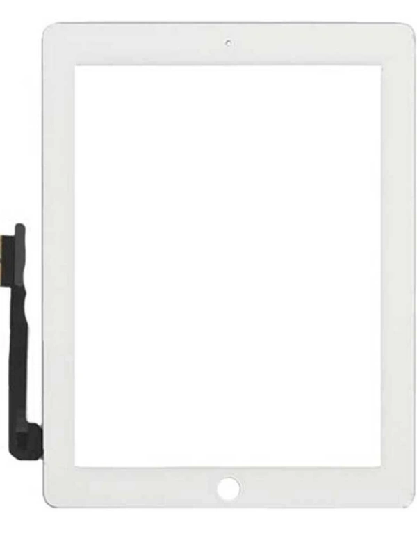 Apple Uyumlu iPad 4 Touch Home Tuşsuz Beyaz