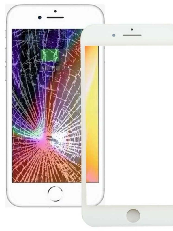 Apple Uyumlu iPhone 8 Lens Ocalı Çıtalı Beyaz