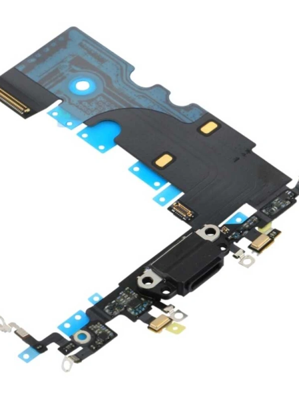 Apple Uyumlu iPhone 8 Şarj Soketli Mikrofon Filmi Flex Siyah