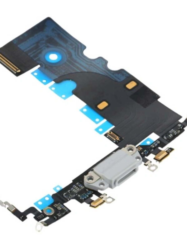 Apple Uyumlu iPhone 8 Şarj Soketli Mikrofon Filmi Flex Beyaz