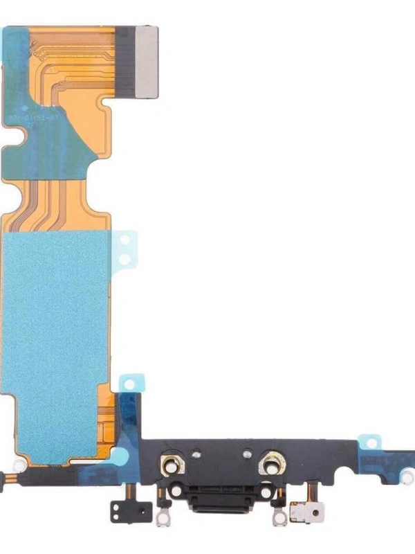 Apple Uyumlu iPhone 8 Plus Şarj Soketli Mikrofon Filmi Flex Siyah