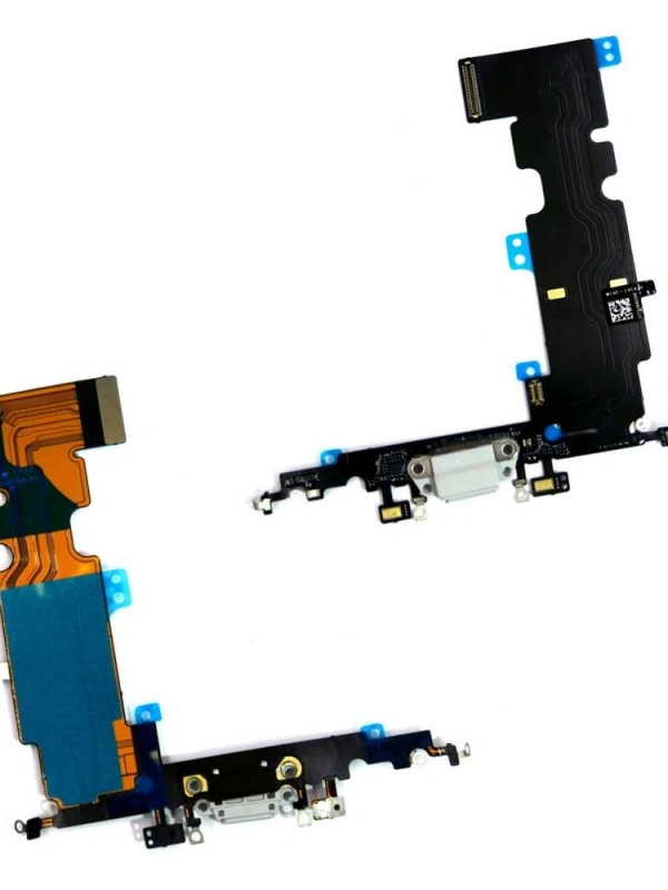 Apple Uyumlu iPhone 8 Plus Şarj Soketli Mikrofon Filmi Flex Beyaz