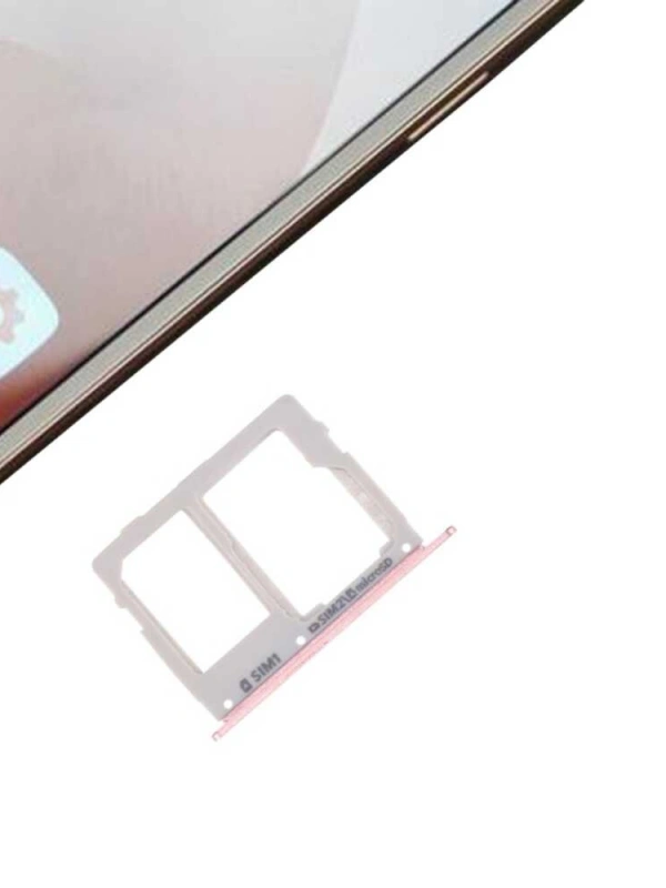 Samsung Uyumlu Galaxy C7 Pro C7010 Sim Kart Tepsisi Rose