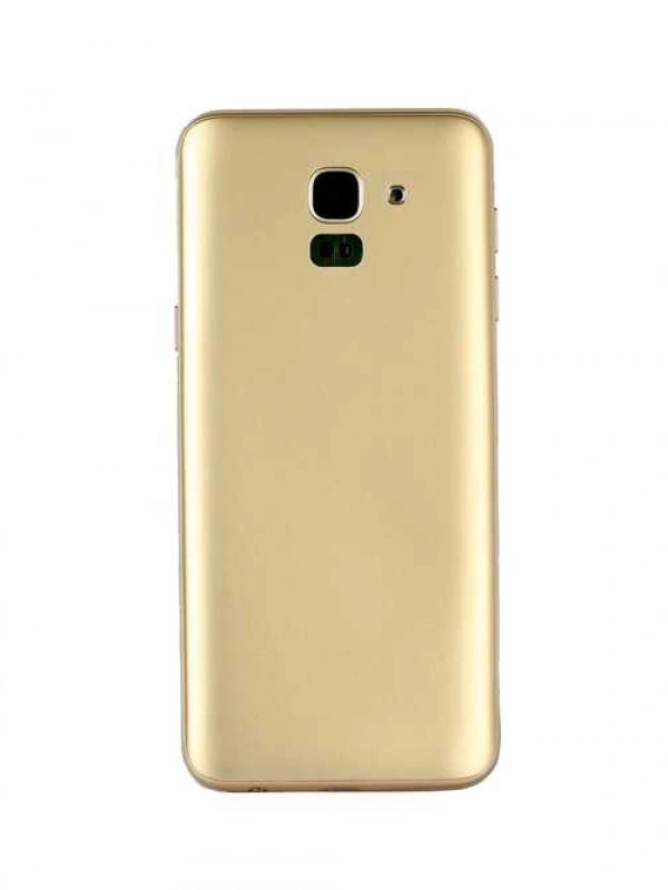 Samsung Uyumlu Galaxy J6 J600 Kasa Kapak Gold Çıtalı