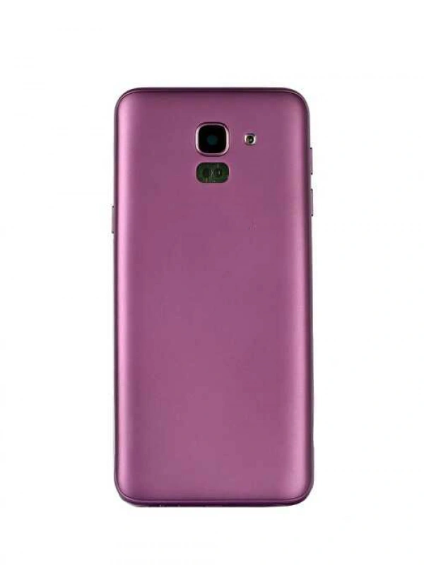 Samsung Uyumlu Galaxy J6 J600 Kasa Kapak Mor Çıtalı