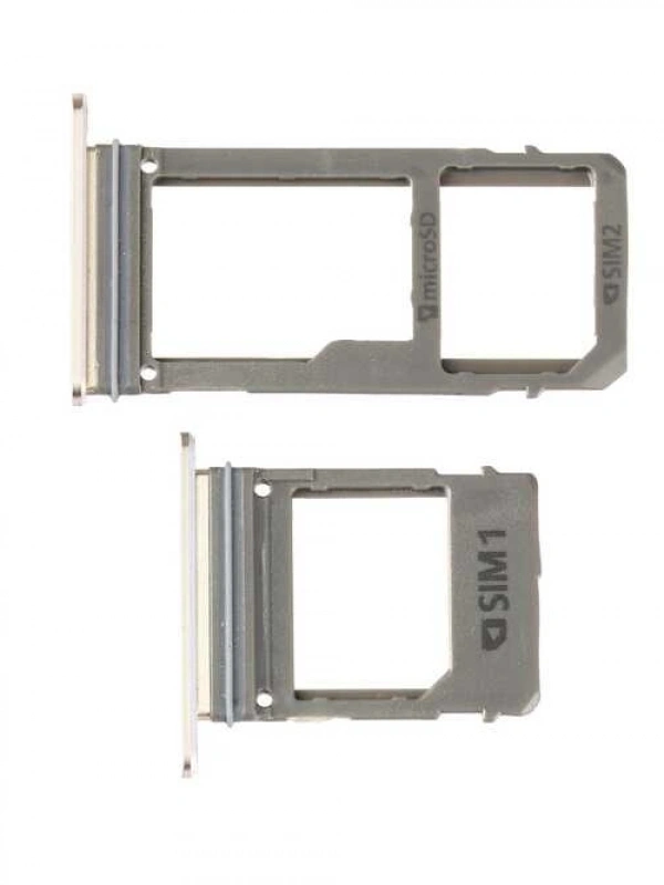Samsung Uyumlu Galaxy A520 Sim Kart Tepsisi Gold Çift