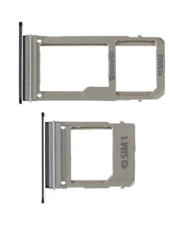 Samsung Uyumlu Galaxy A720 Sim Kart Tepsisi Siyah Çift