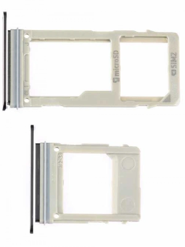 Samsung Uyumlu Galaxy A8 2018 A530 Sim Kart Tepsisi Siyah Çift