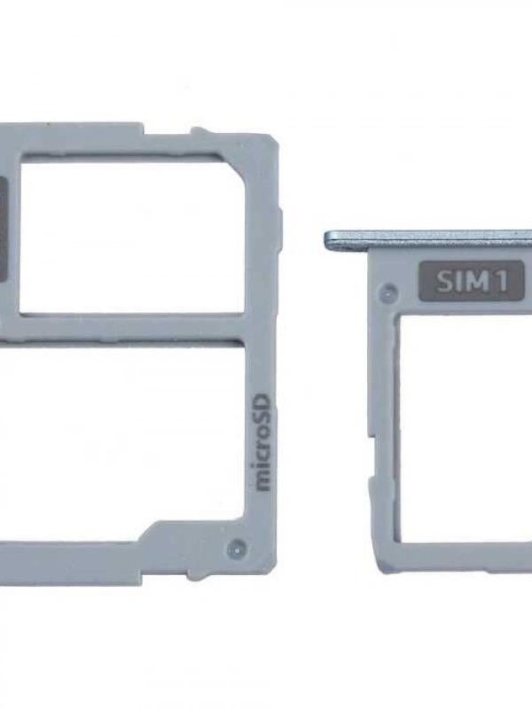 Samsung Uyumlu Galaxy J3 Pro 2017 J330 Sim Kart Tepsisi Gümüş Çift