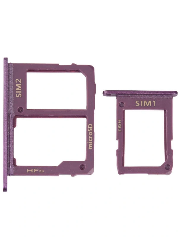 Samsung Uyumlu Galaxy J6 J600 Sim Kart Tepsisi Violet Çift