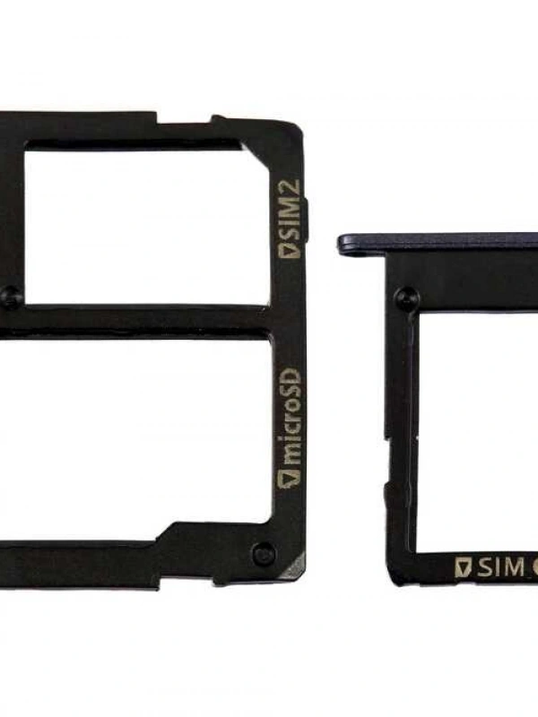 Samsung Uyumlu Galaxy J7 Prime G610 Sim Kart Tepsisi Siyah Çift