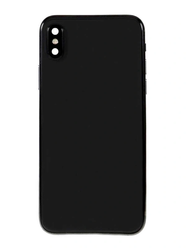 Apple Uyumlu iPhone Xs Kasa Kapak Siyah Dolu