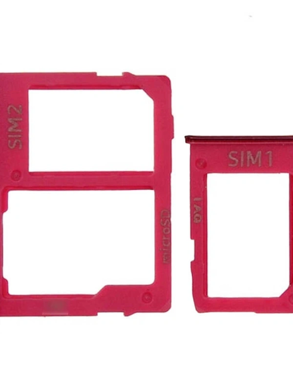 Samsung Uyumlu Galaxy J4 Plus J415 Sim Kart Tepsisi Kırmızı Çift