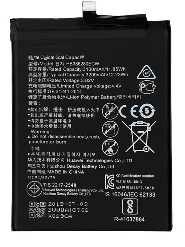 Huawei Honor Uyumlu 9 Batarya Hb386280ecw