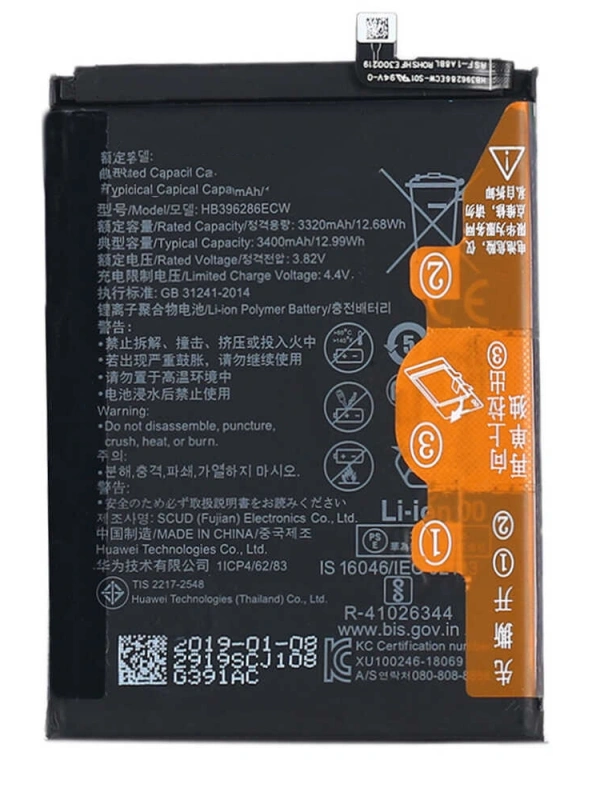 Huawei Uyumlu P Smart 2019 Batarya Hb396286ecw