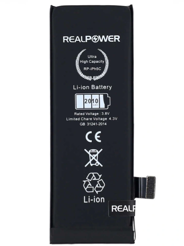 RealPower Apple Uyumlu iPhone 5c Yüksek Kapasiteli Batarya 2010mah