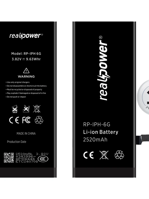 RealPower Apple Uyumlu iPhone 6 Yüksek Kapasiteli Batarya 2520mah