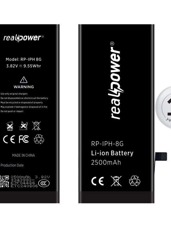 RealPower Apple Uyumlu iPhone 8 Yüksek Kapasiteli Batarya 2500mah