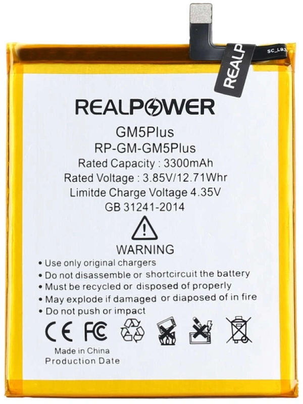 RealPower General Mobile Uyumlu Discovery Gm5 Plus Batarya 3300mah