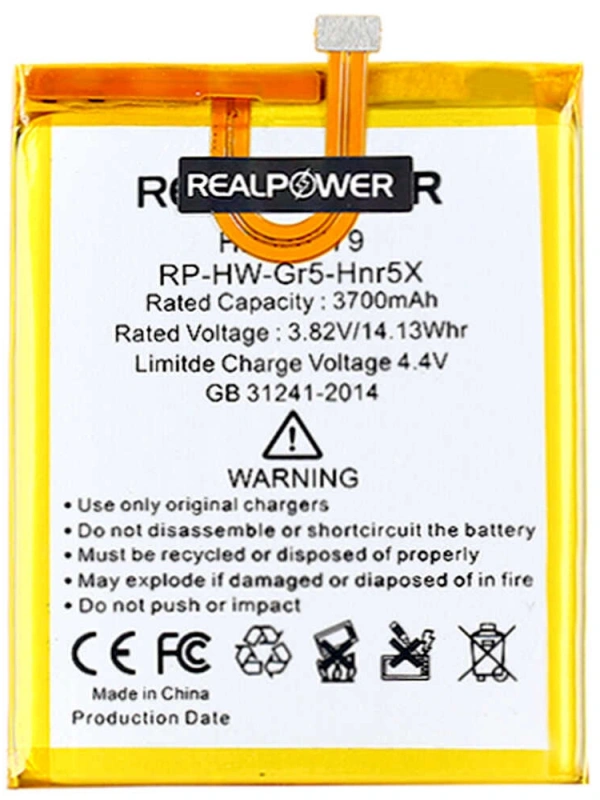 RealPower Honor Uyumlu 5x Gr5 Batarya 3700mah