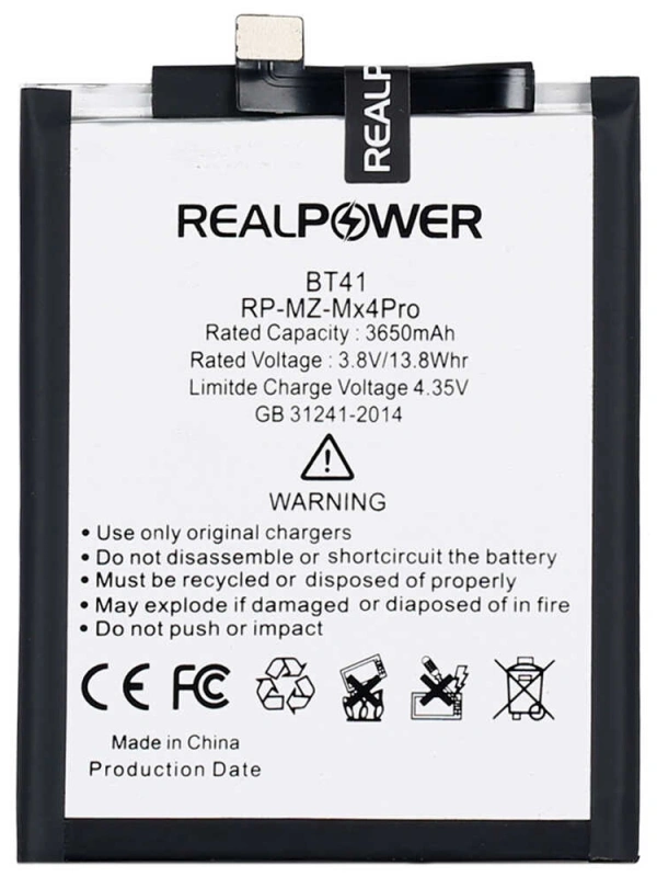 RealPower Meizu Uyumlu Mx4 Pro Batarya 3650mah