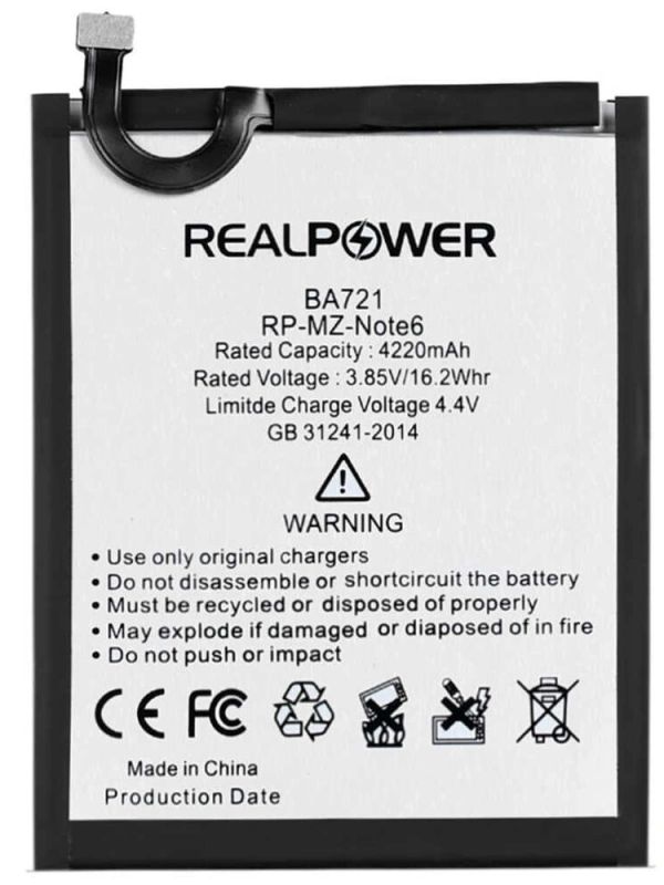 RealPower Meizu Uyumlu Note 6 Batarya 4220mah