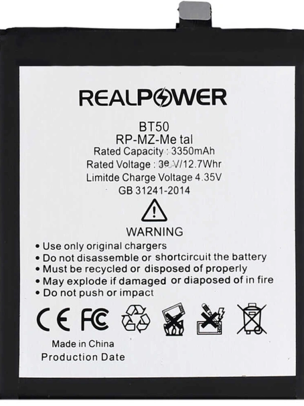 RealPower Meizu Uyumlu Metal Batarya 3350mah