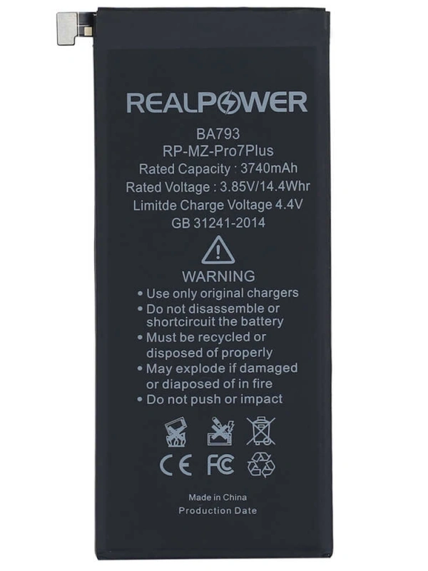 RealPower Meizu Uyumlu Pro 7 Plus Batarya 3740mah