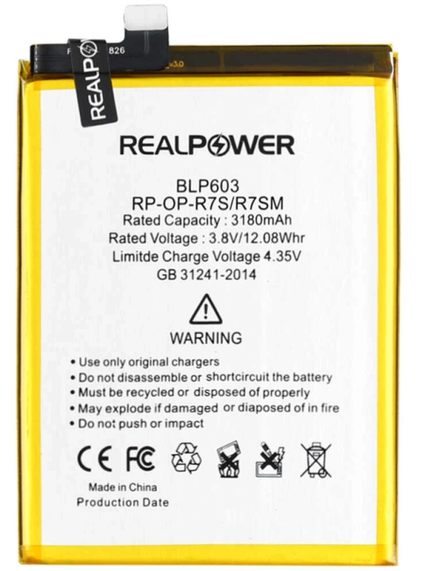 RealPower Oppo Uyumlu R7s Batarya 3180mah