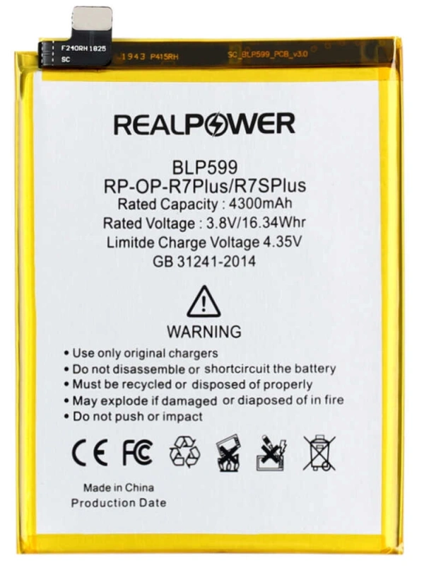 RealPower Oppo Uyumlu R7s Plus Batarya 4300mah